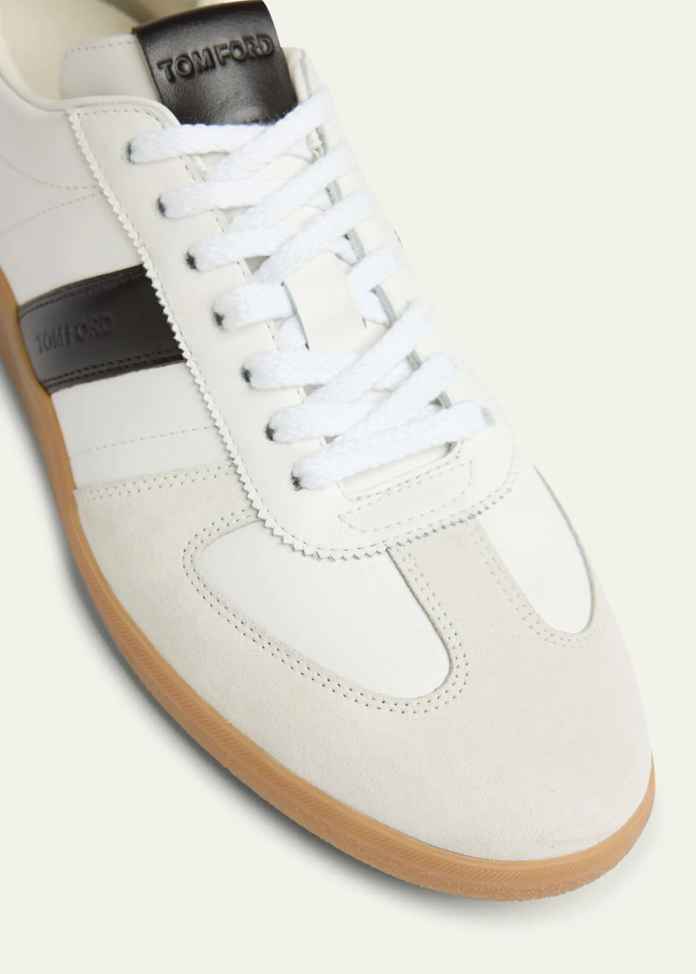 TOM FORDMen's Archer Suede and Leather Low-Top Sneakers