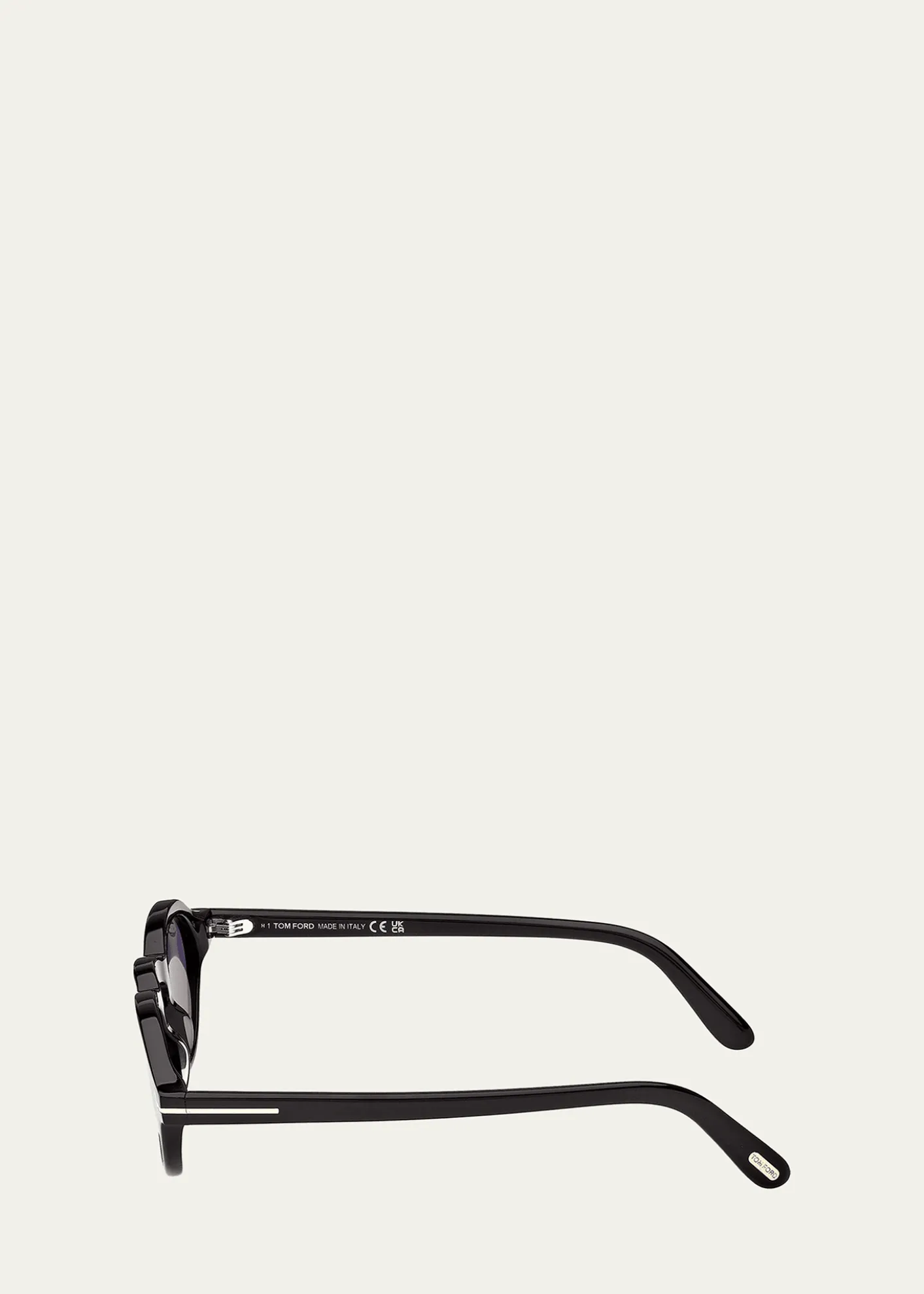 TOM FORDMen's Aristotele-02 Acetate Round Sunglasses
