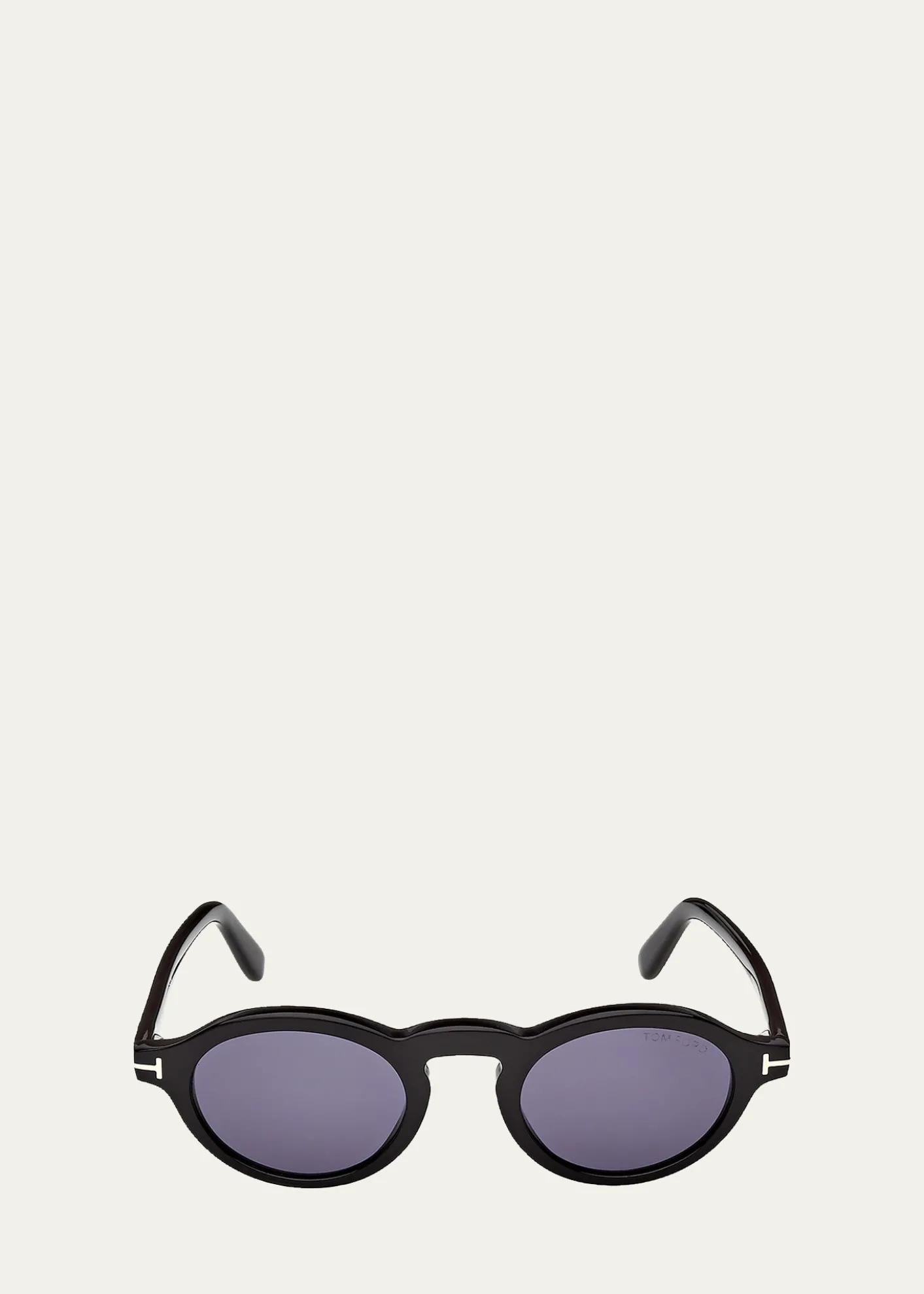 TOM FORDMen's Aristotele-02 Acetate Round Sunglasses