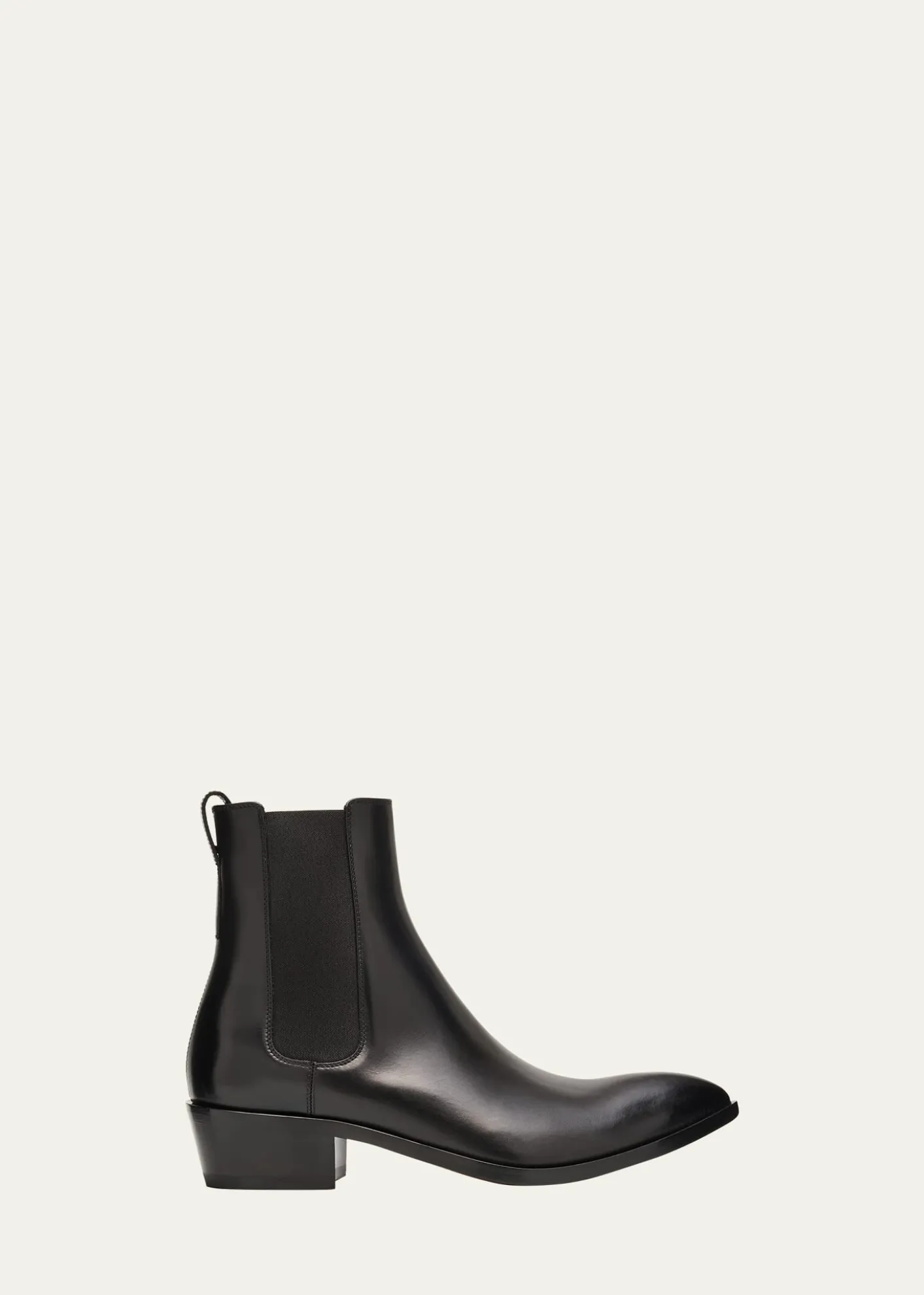 TOM FORDMen's Burnished Leather Chelsea Boots
