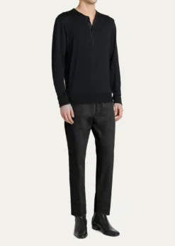 TOM FORDMen's Comfort Stretch Slim Flat-Front Trousers
