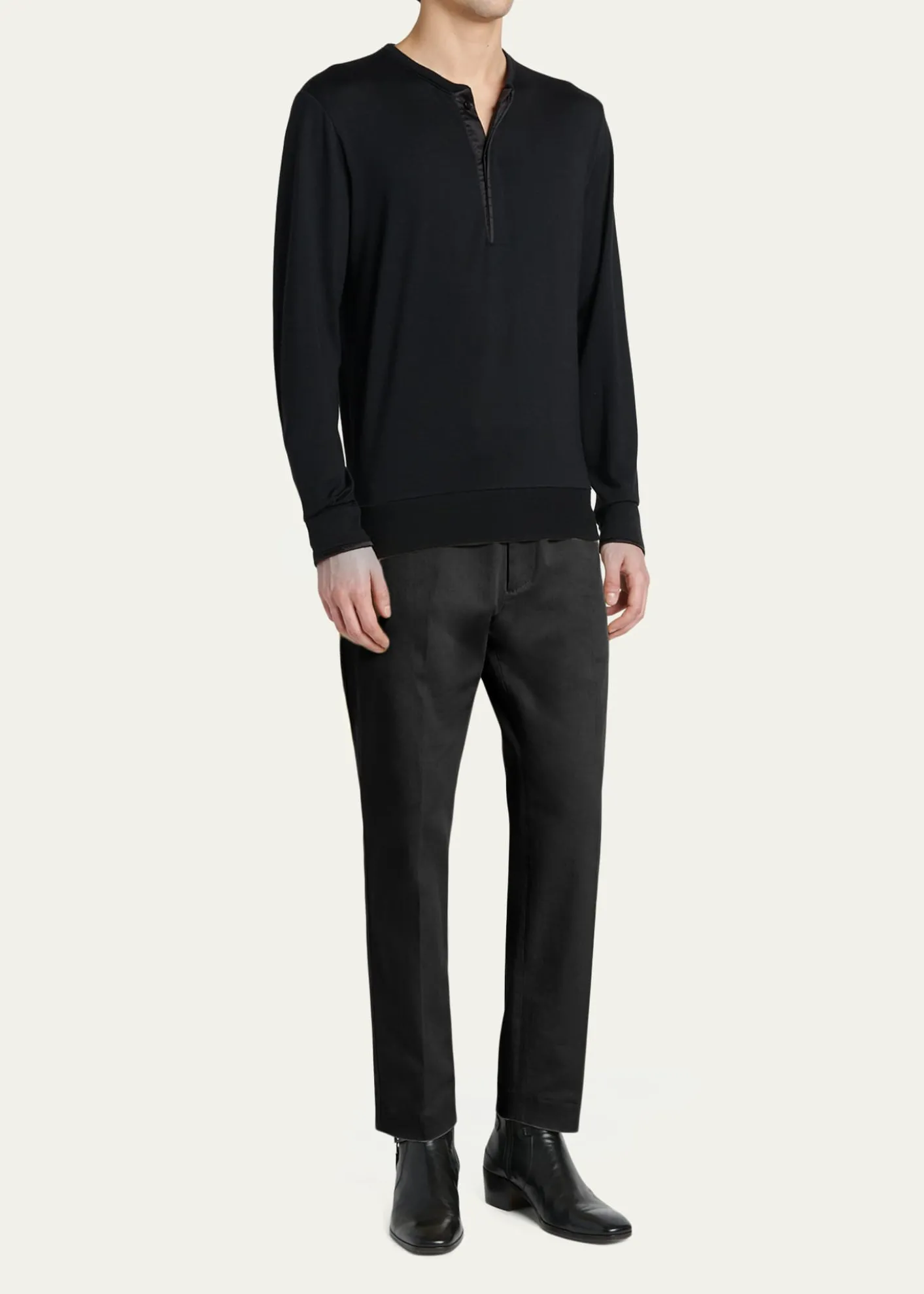 TOM FORDMen's Comfort Stretch Slim Flat-Front Trousers