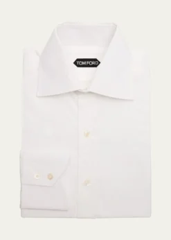 TOM FORDMen's Cotton Barrel-Cuff Dress Shirt