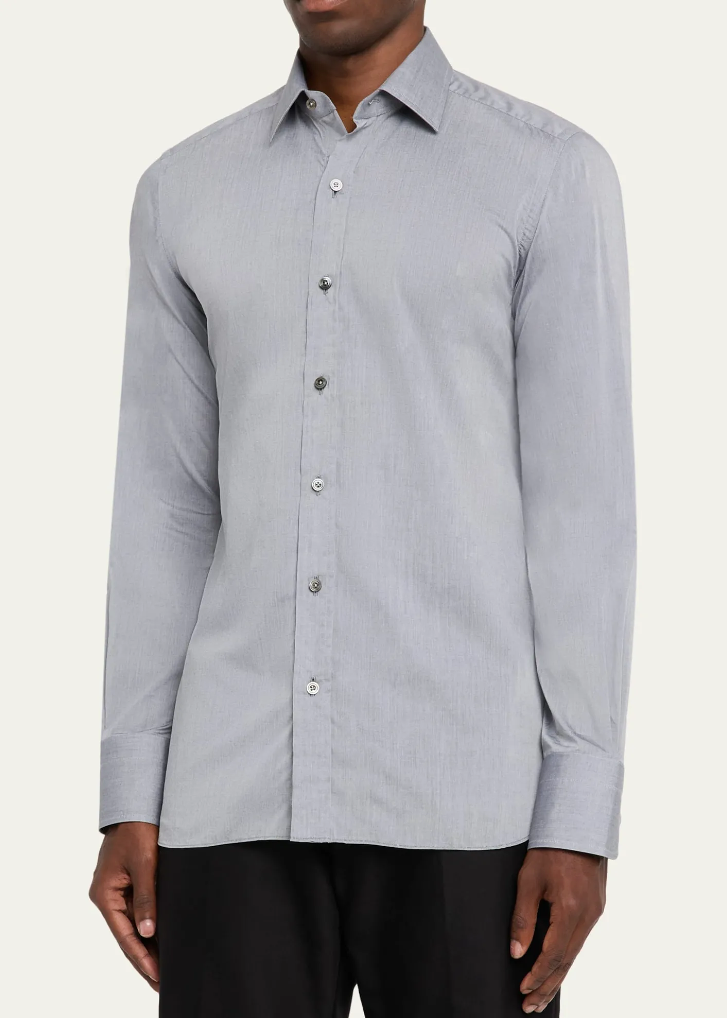 TOM FORDMen's Cotton Chambray Slim-Fit Dress Shirt