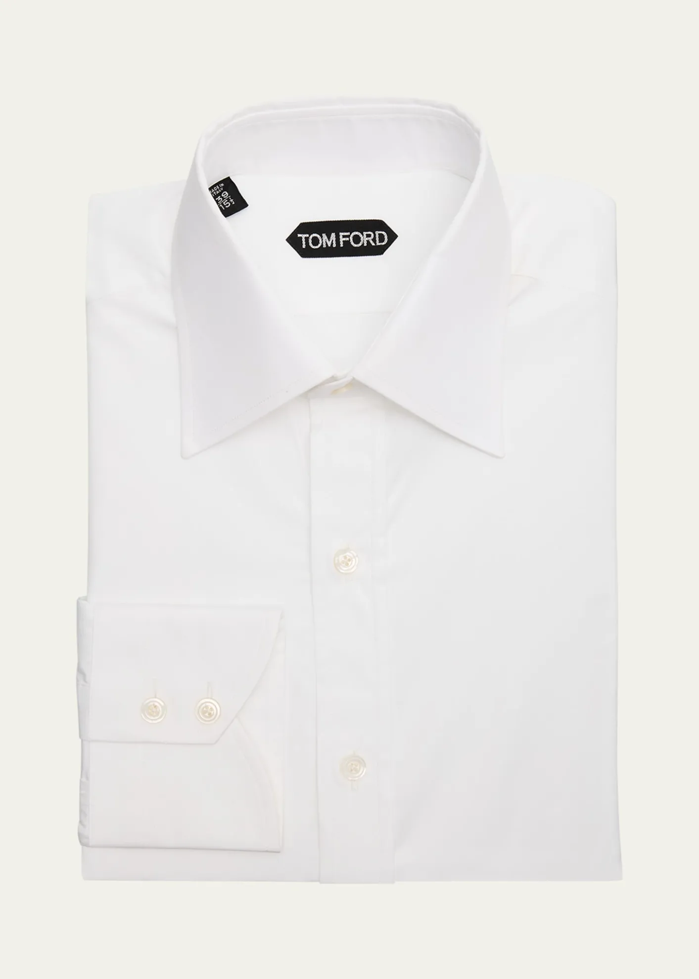 TOM FORDMen's Cotton Point-Collar Dress Shirt