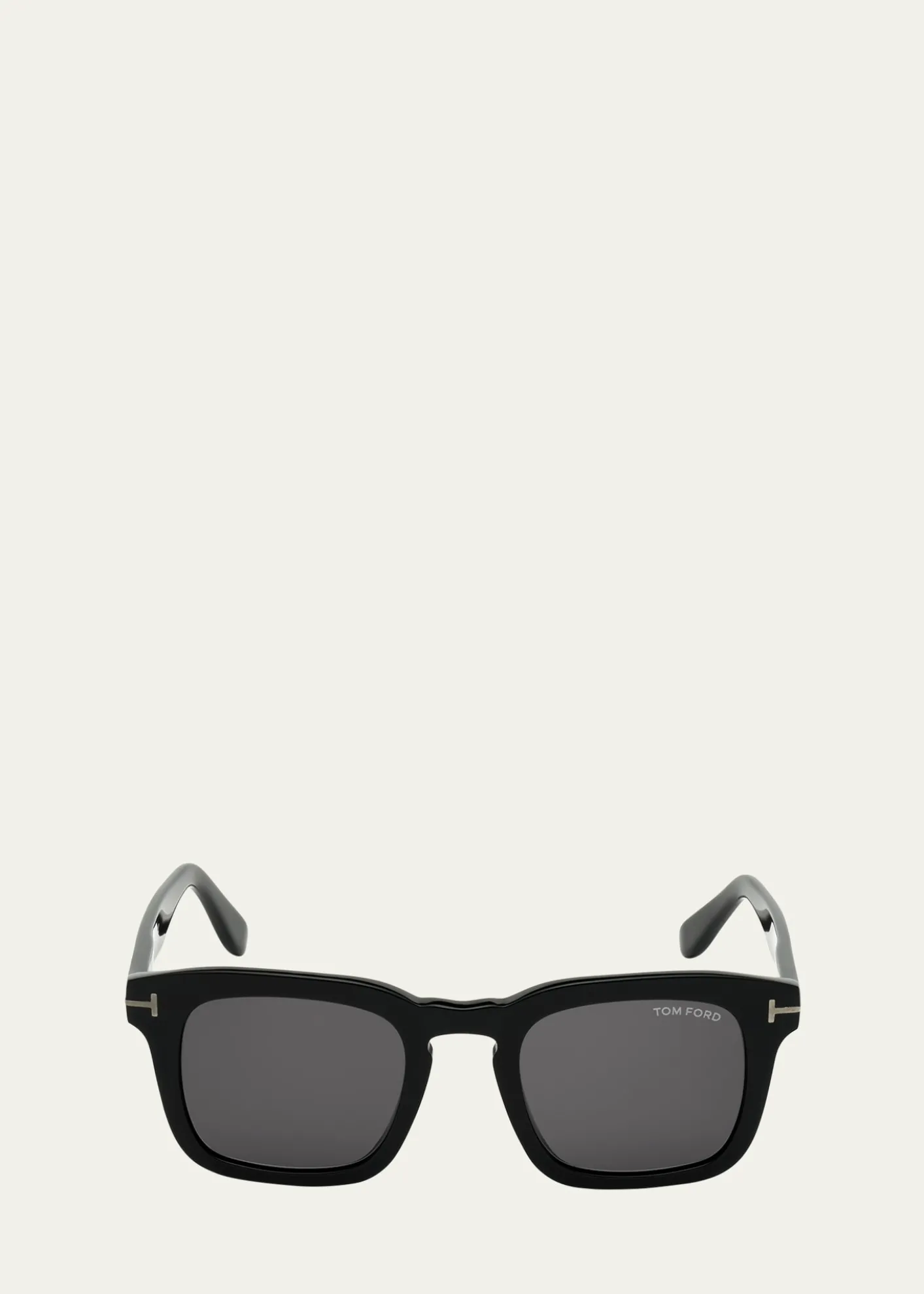 TOM FORDMen's Dax Square Solid Acetate Sunglasses