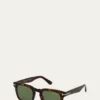 TOM FORDMen's Dax Square Tortoiseshell Sunglasses