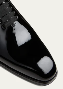 TOM FORDMen's Elkan Patent Leather Oxfords