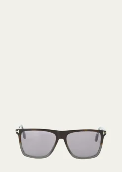 TOM FORDMen's Fletcher Square Plastic Sunglasses