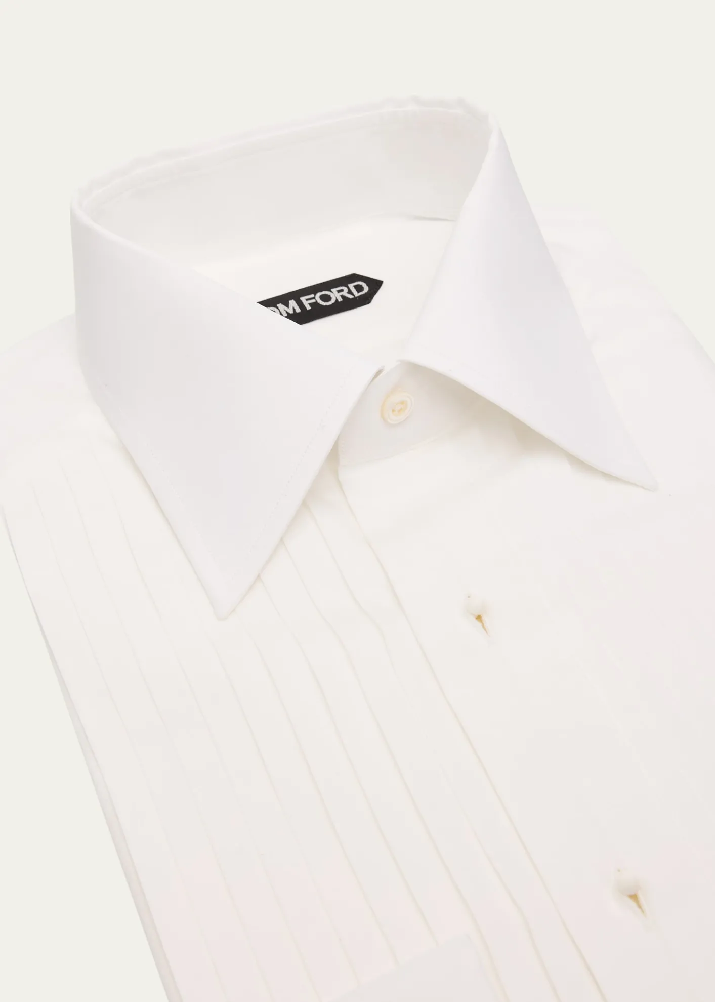 TOM FORDMen's French Cuff Pleated Dress Shirt