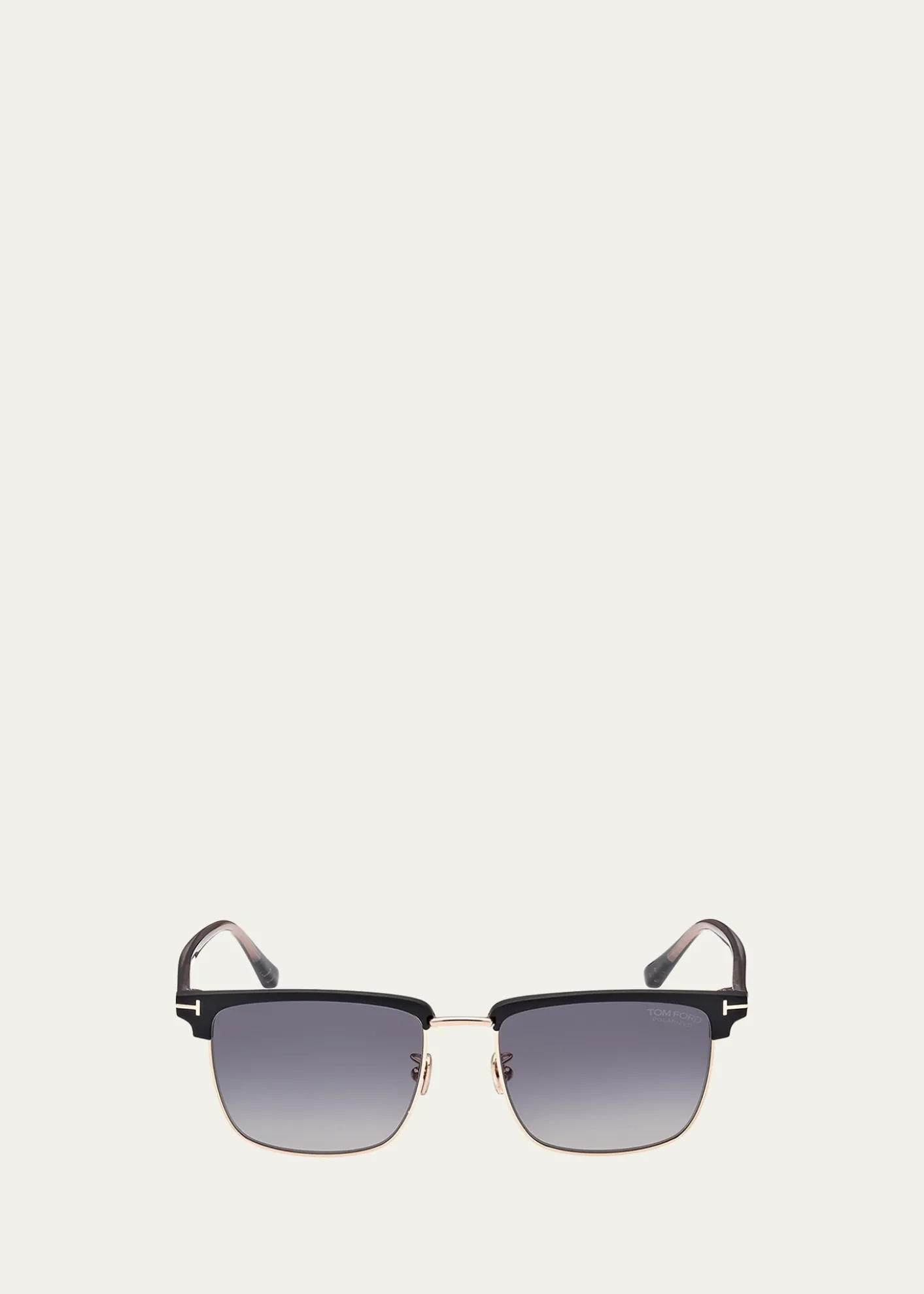 TOM FORDMen's FT0997-Hudson Half-Rim Square Sunglasses