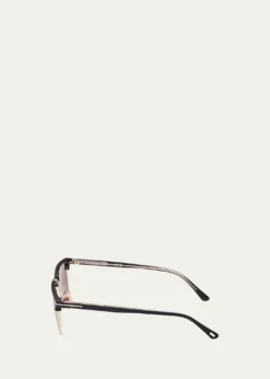 TOM FORDMen's FT0997-Hudson Half-Rim Square Sunglasses