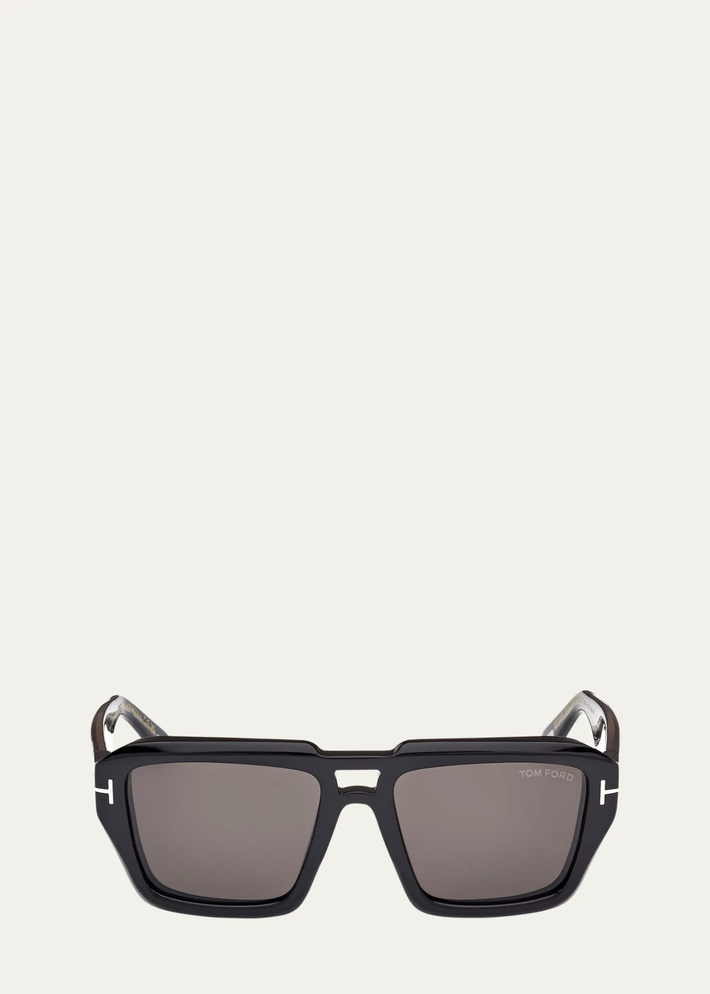 TOM FORDMen's FT1202M Acetate Rectangle Sunglasses