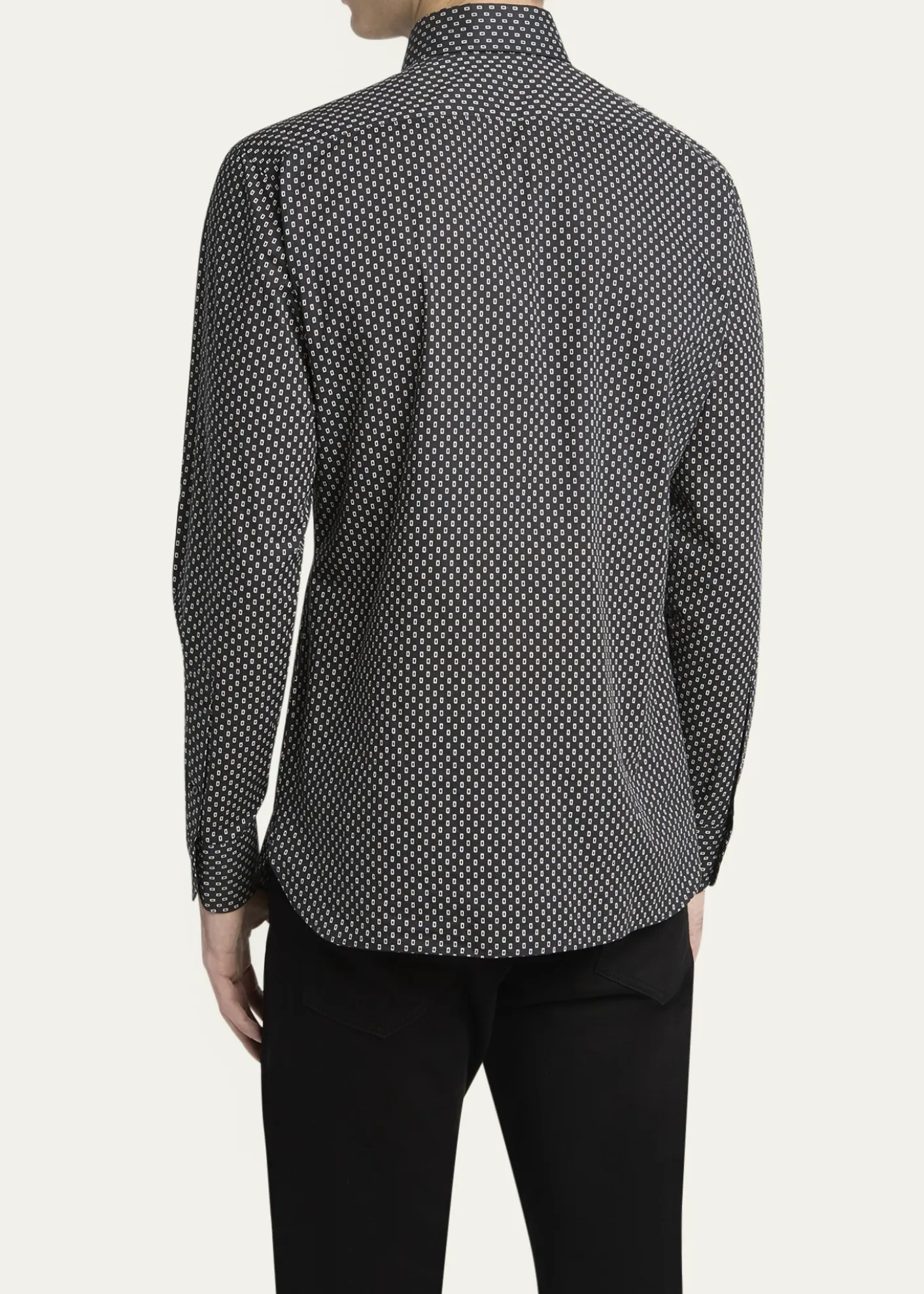 TOM FORDMen's Geometric Cotton Voile Sport Shirt