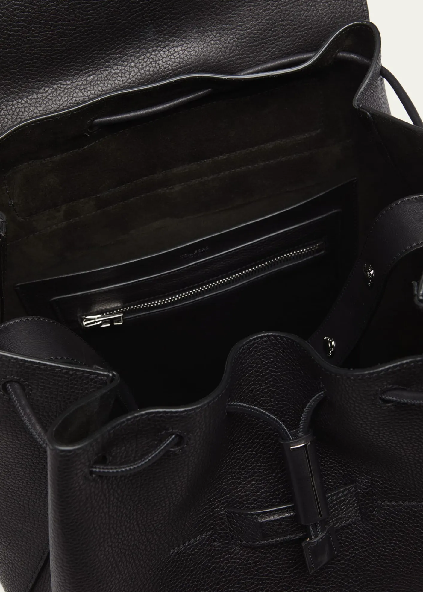 TOM FORDMen's Grained Leather T-Line Flap Backpack