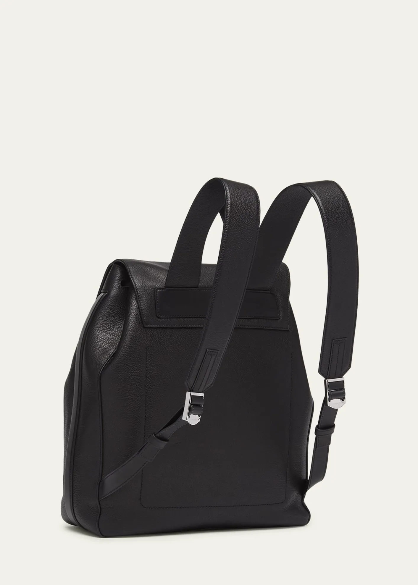TOM FORDMen's Grained Leather T-Line Flap Backpack