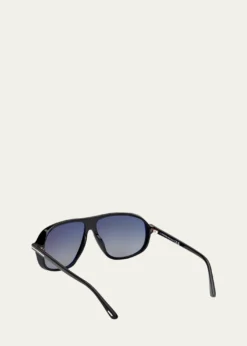 TOM FORDMen's Guillaume Acetate Aviator Sunglasses