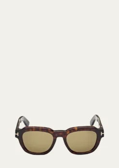 TOM FORDMen's Icon Collection Acetate Square Sunglasses