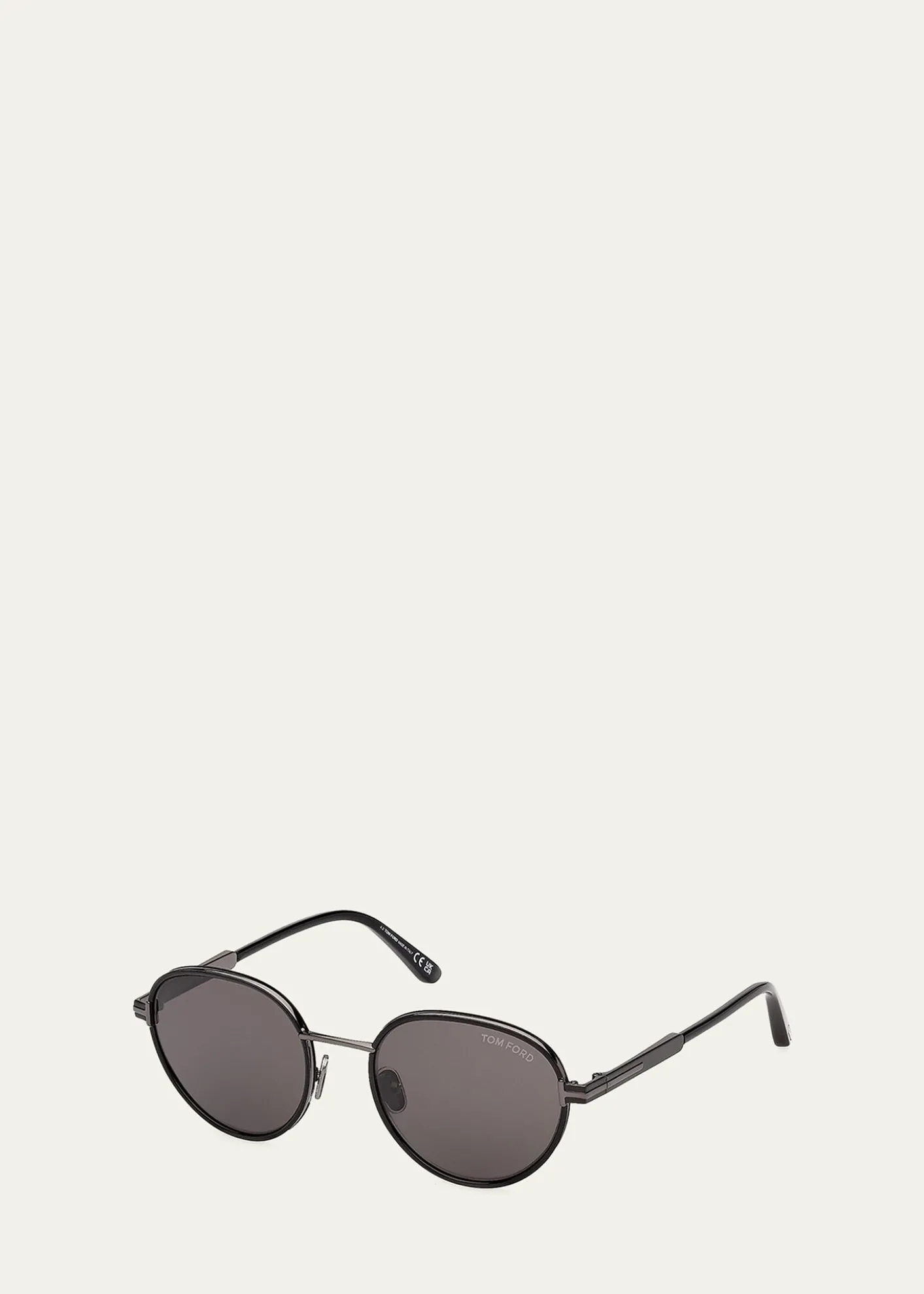 TOM FORDMen's Jet-02 Metal Round Sunglasses