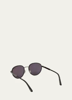 TOM FORDMen's Jet-02 Metal Round Sunglasses