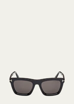 TOM FORDMen's Lelio Acetate Square Sunglasses