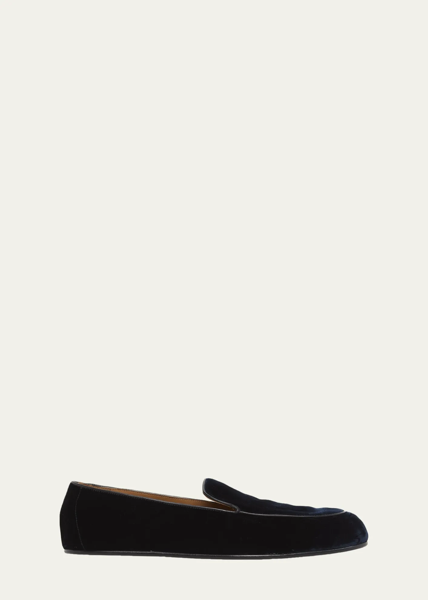 TOM FORDMen's Leo Velvet Apron-Toe Slippers