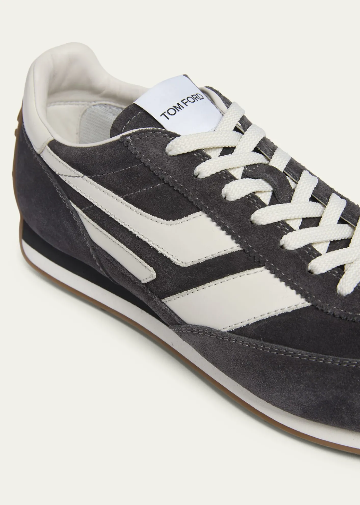 TOM FORDMen's Mick Suede and Leather Low-Top Sneakers