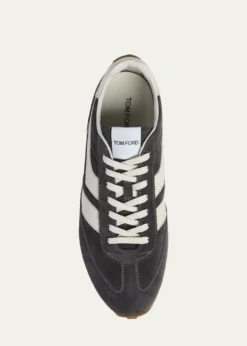 TOM FORDMen's Mick Suede and Leather Low-Top Sneakers