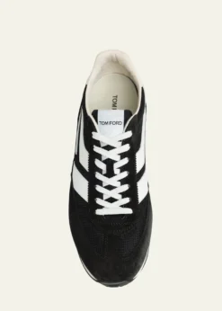 TOM FORDMen's Mick Tech Fabric and Suede Sneakers