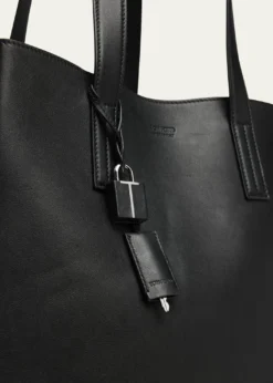 TOM FORDMen's Natural Leather North-South Tote Bag