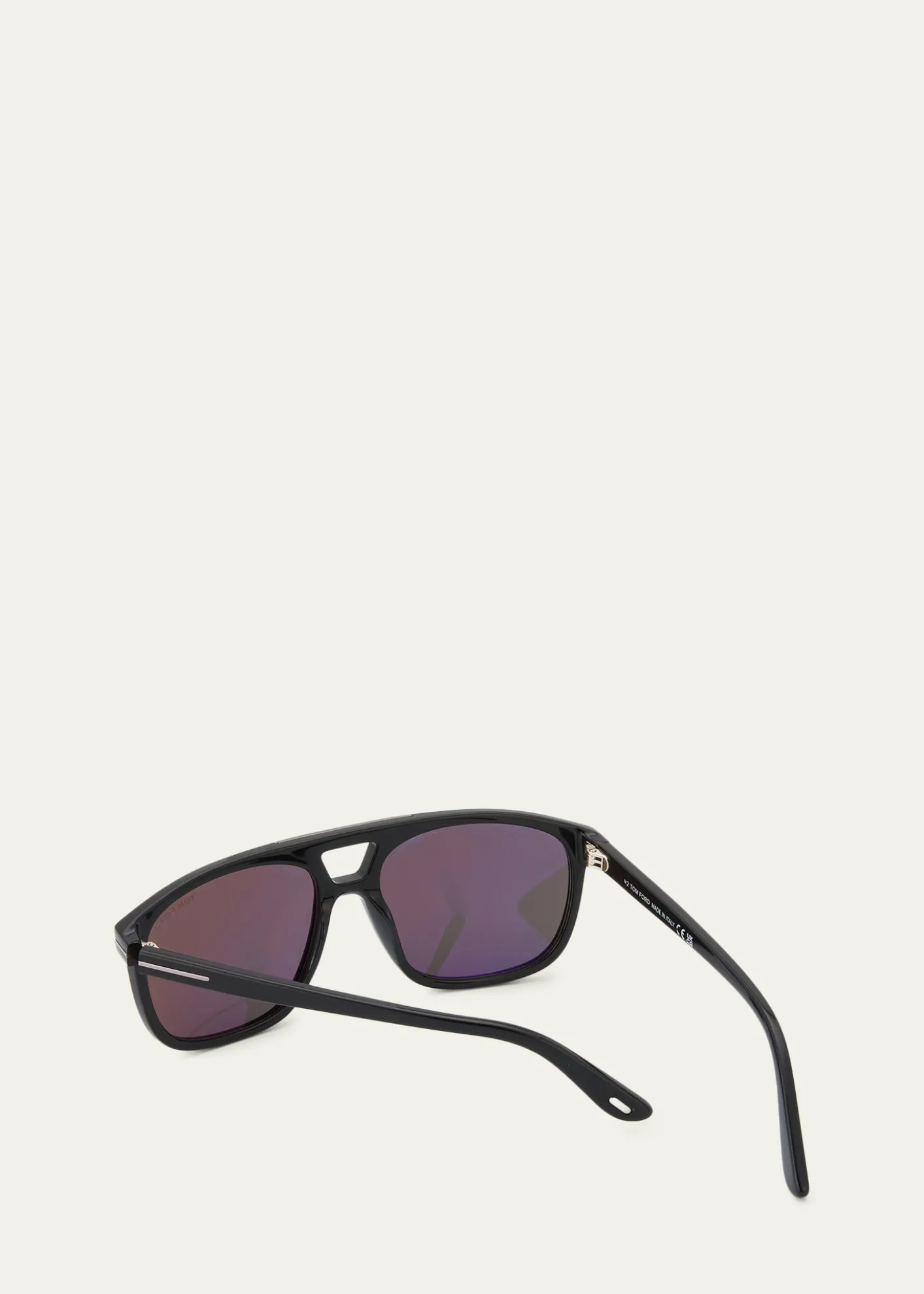 TOM FORDMen's Penn Double-Bridge Acetate Square Sunglasses