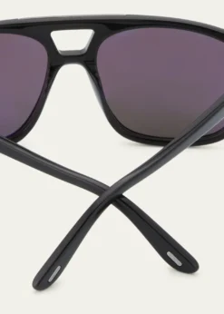 TOM FORDMen's Penn Double-Bridge Acetate Square Sunglasses