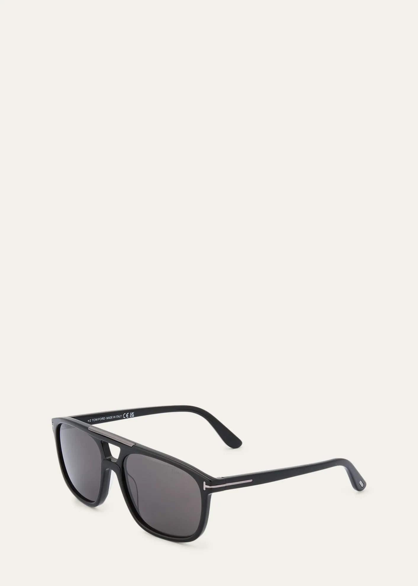 TOM FORDMen's Penn Double-Bridge Acetate Square Sunglasses