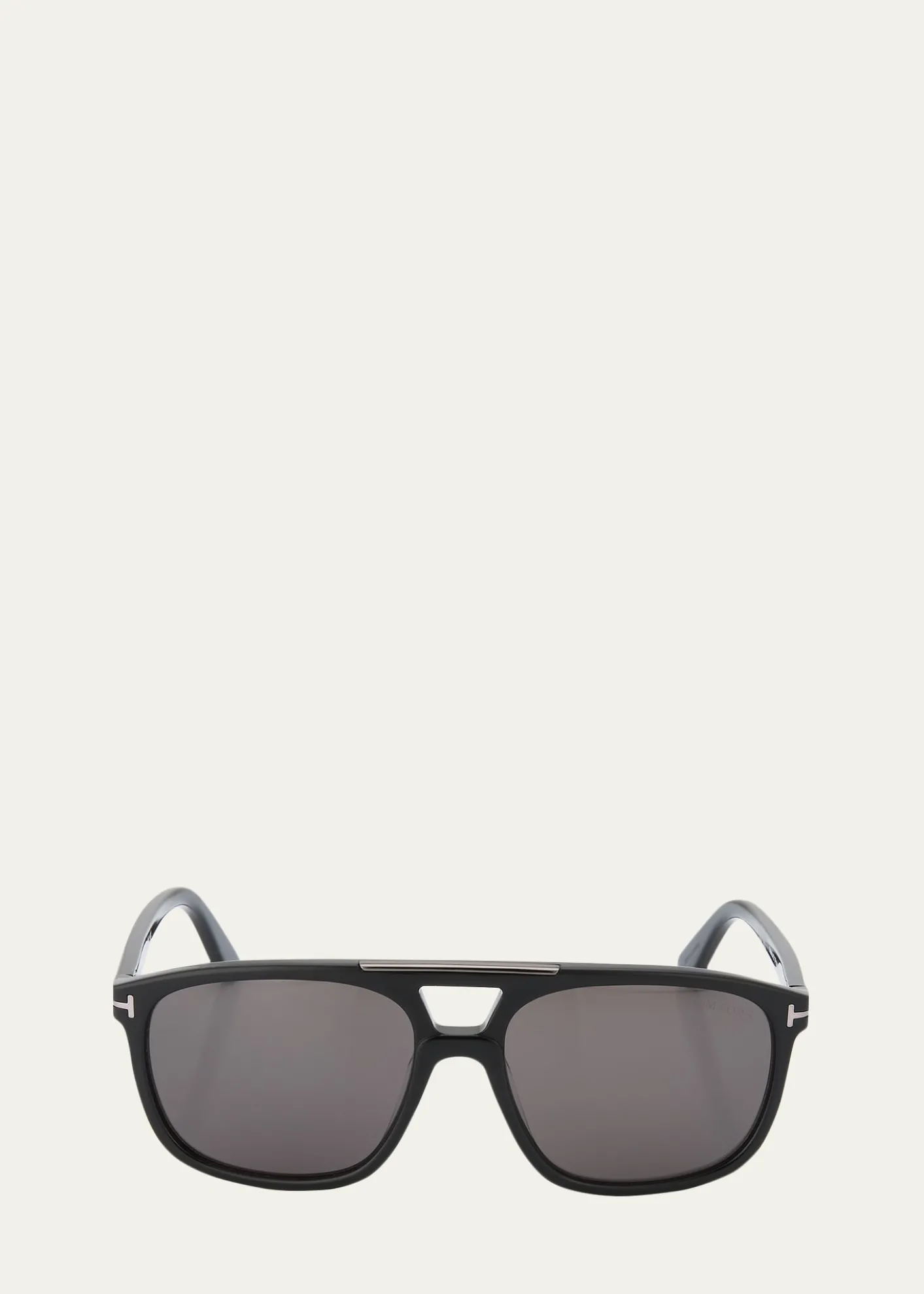TOM FORDMen's Penn Double-Bridge Acetate Square Sunglasses