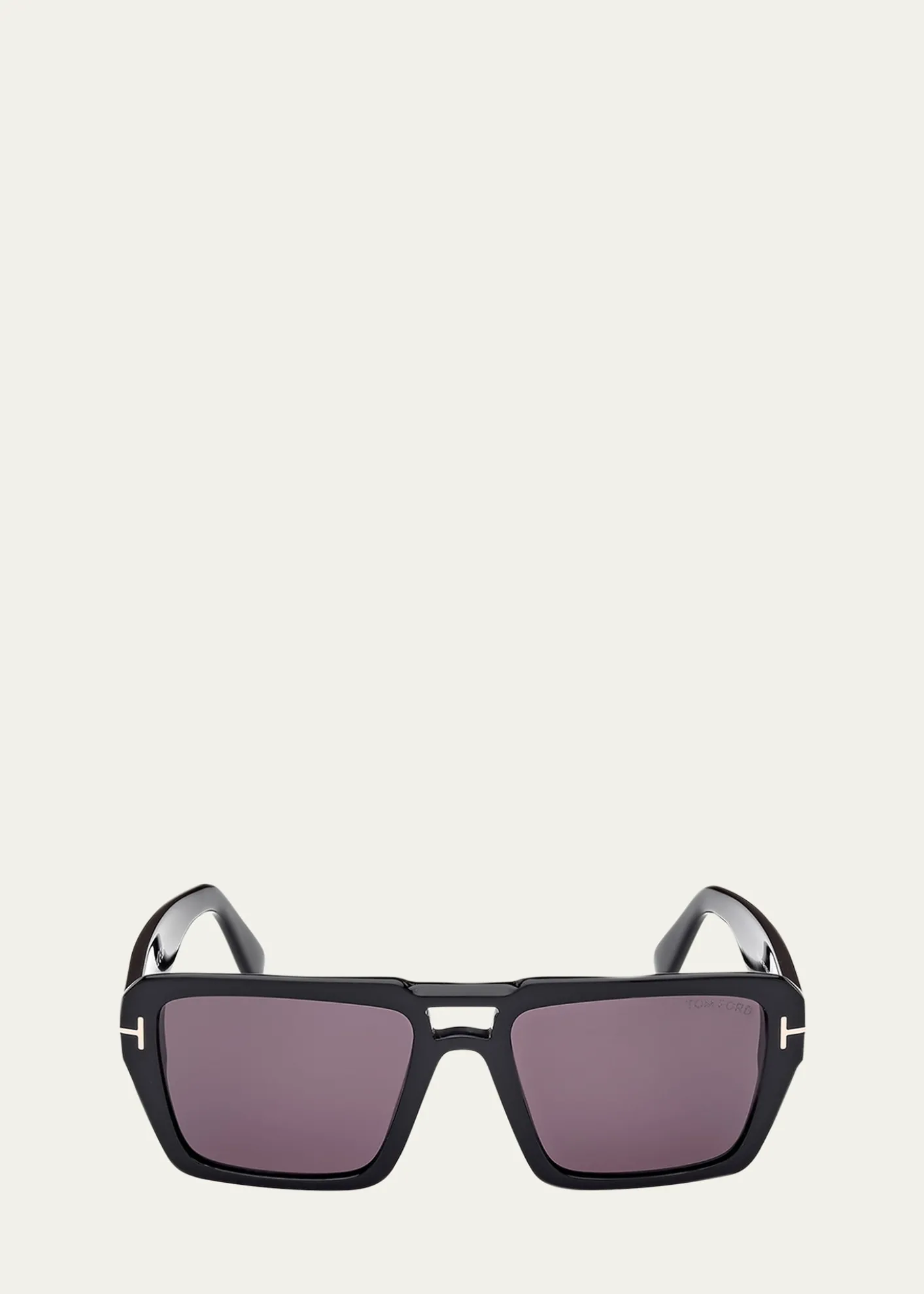 TOM FORDMen's Redford Acetate Rectangle Sunglasses