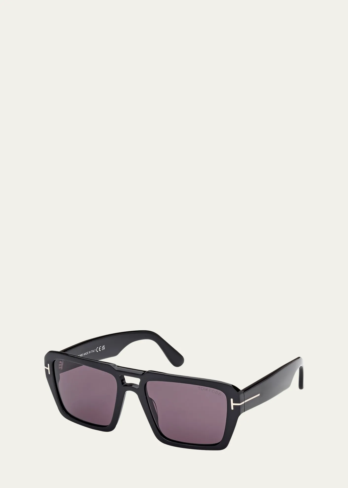 TOM FORDMen's Redford Acetate Rectangle Sunglasses
