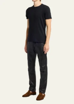 TOM FORDMen's Ripley Suede Twist-Strap Loafers