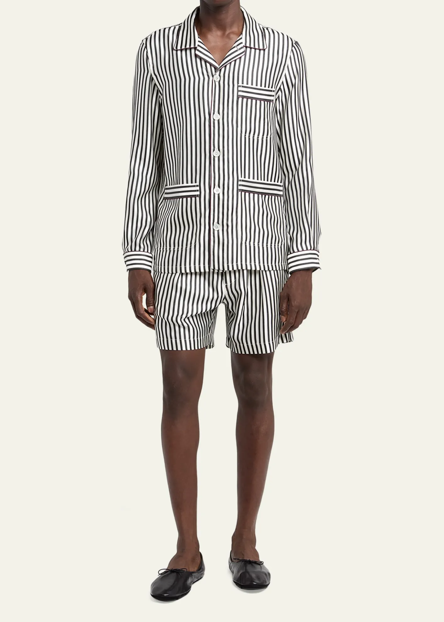 TOM FORDMen's Rudolf Leather Ballerina Flats