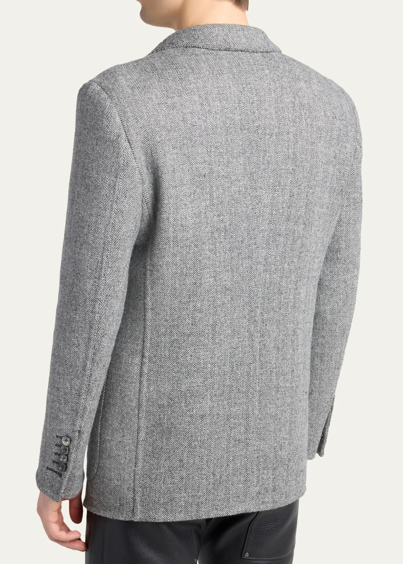 TOM FORDMen's Sharkskin Herringbone Double Splittable Jacket