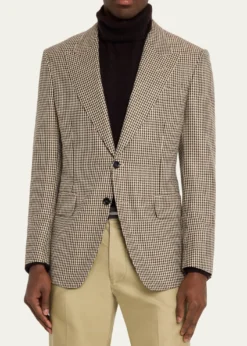 TOM FORDMen's Shelton Pied de Poule Single-Breasted Sport Coat