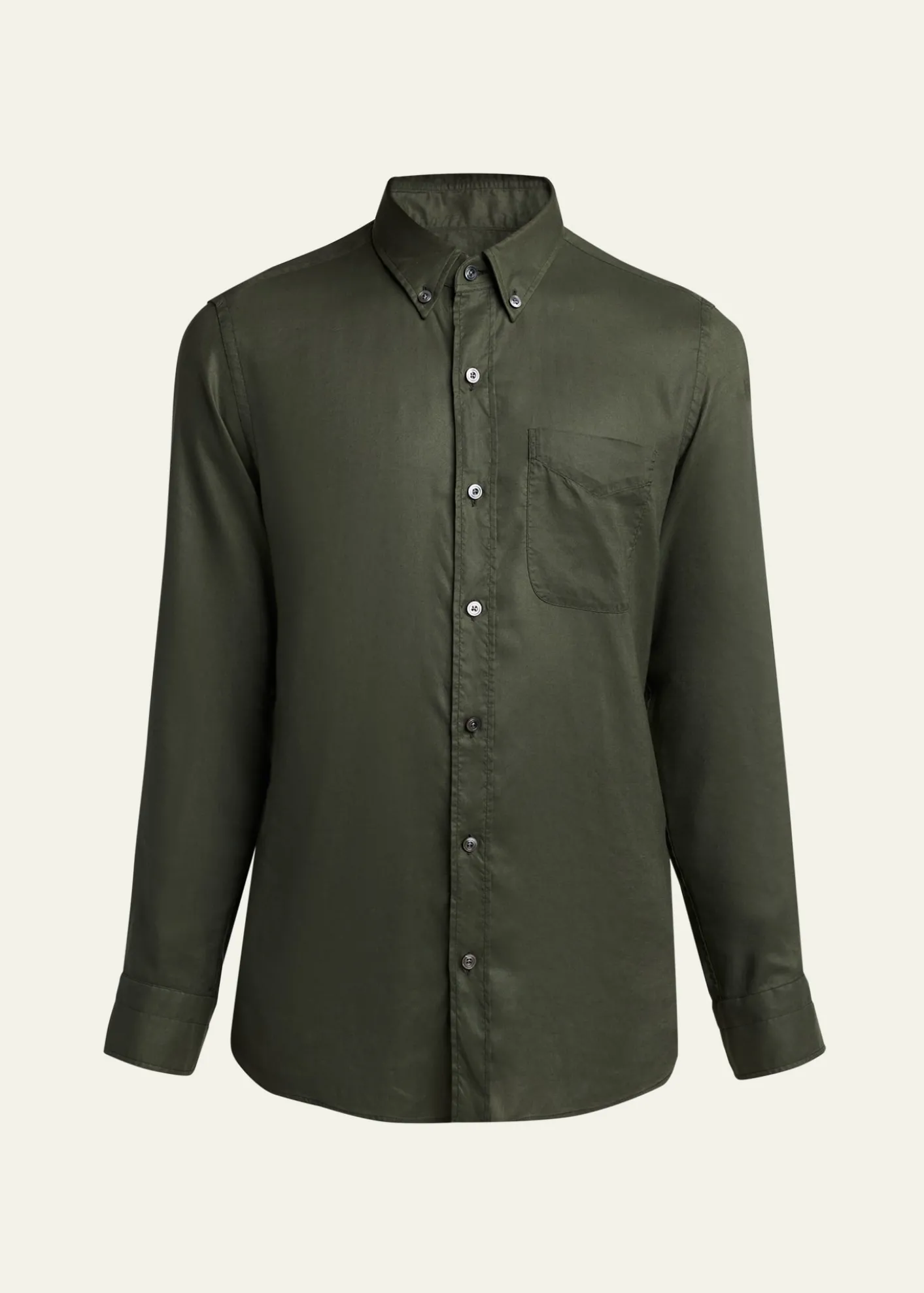 TOM FORDMen's Slim-Fit Gabardine Button-Down Shirt
