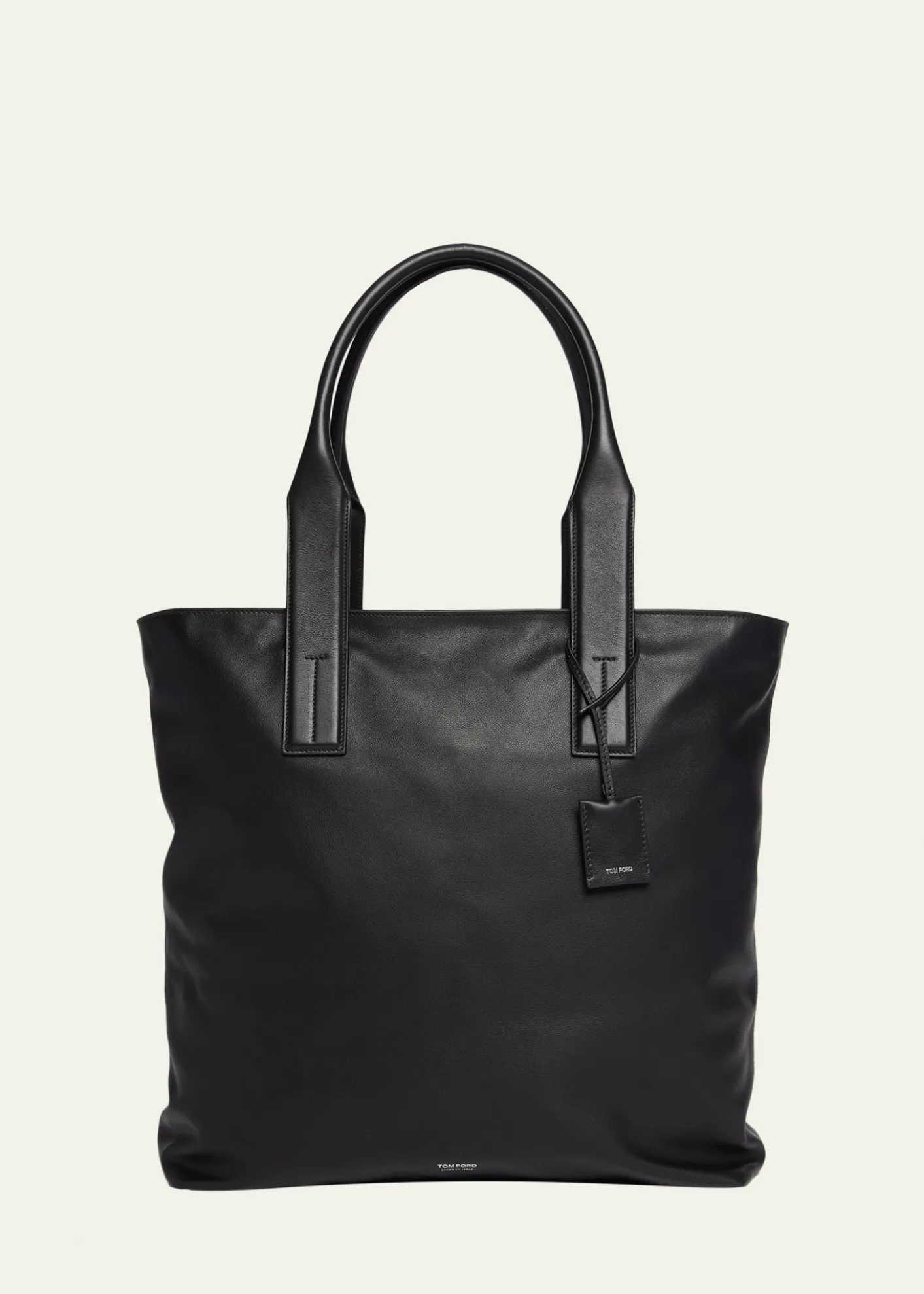 TOM FORDMen's Soft Leather North-South Tote Bag