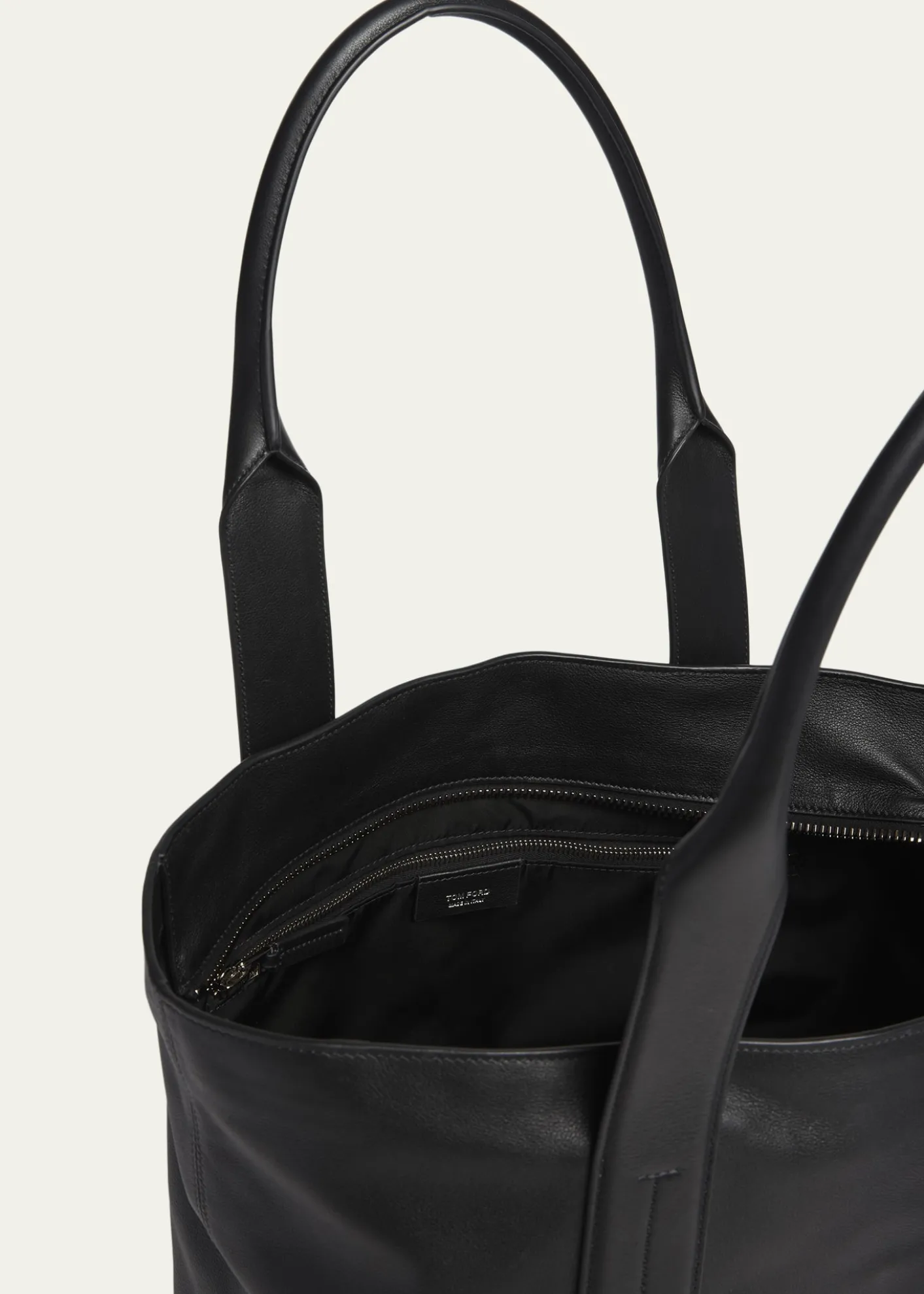 TOM FORDMen's Soft Leather North-South Tote Bag