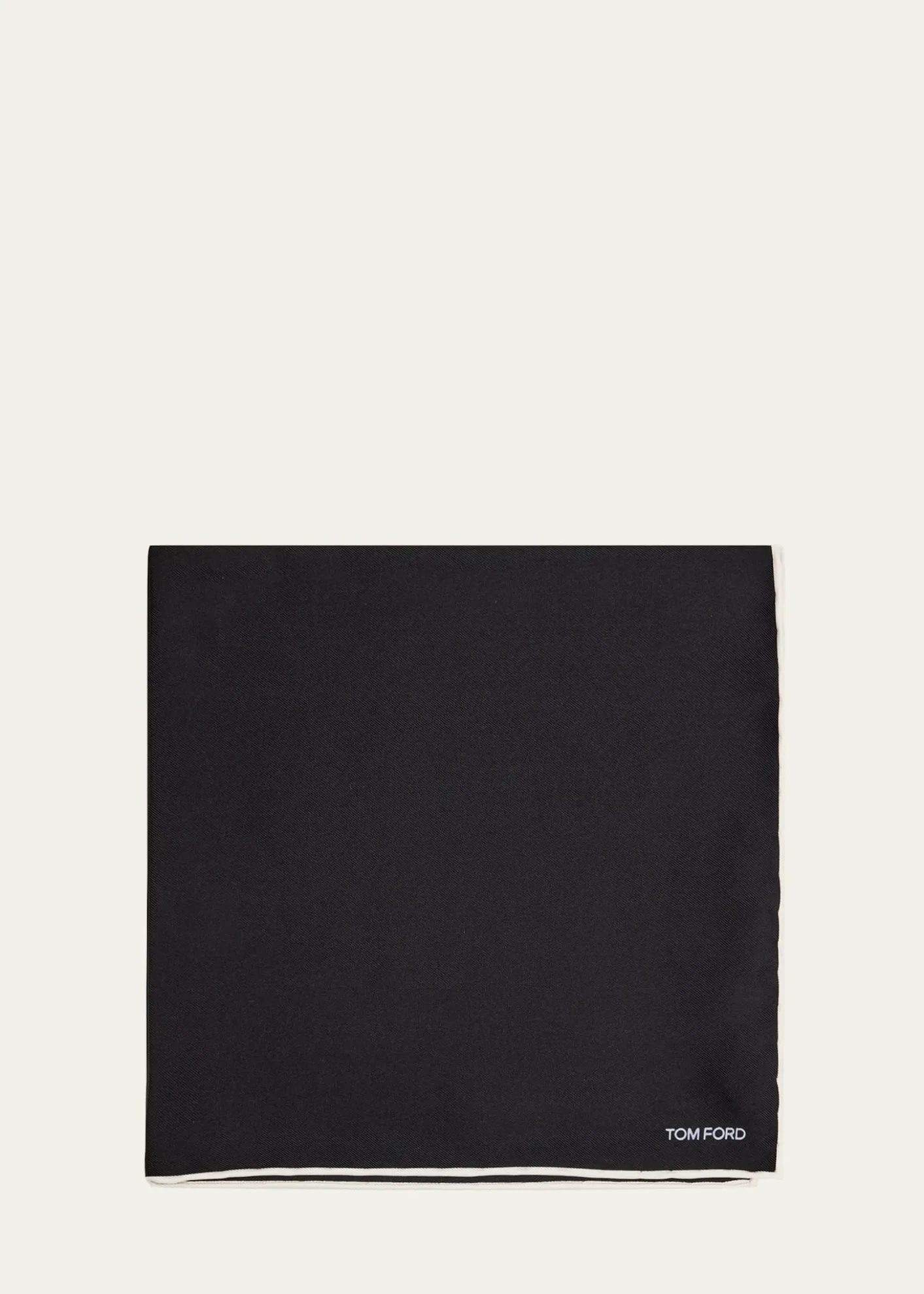 TOM FORDMen's Solid Classic Silk Pocket Square