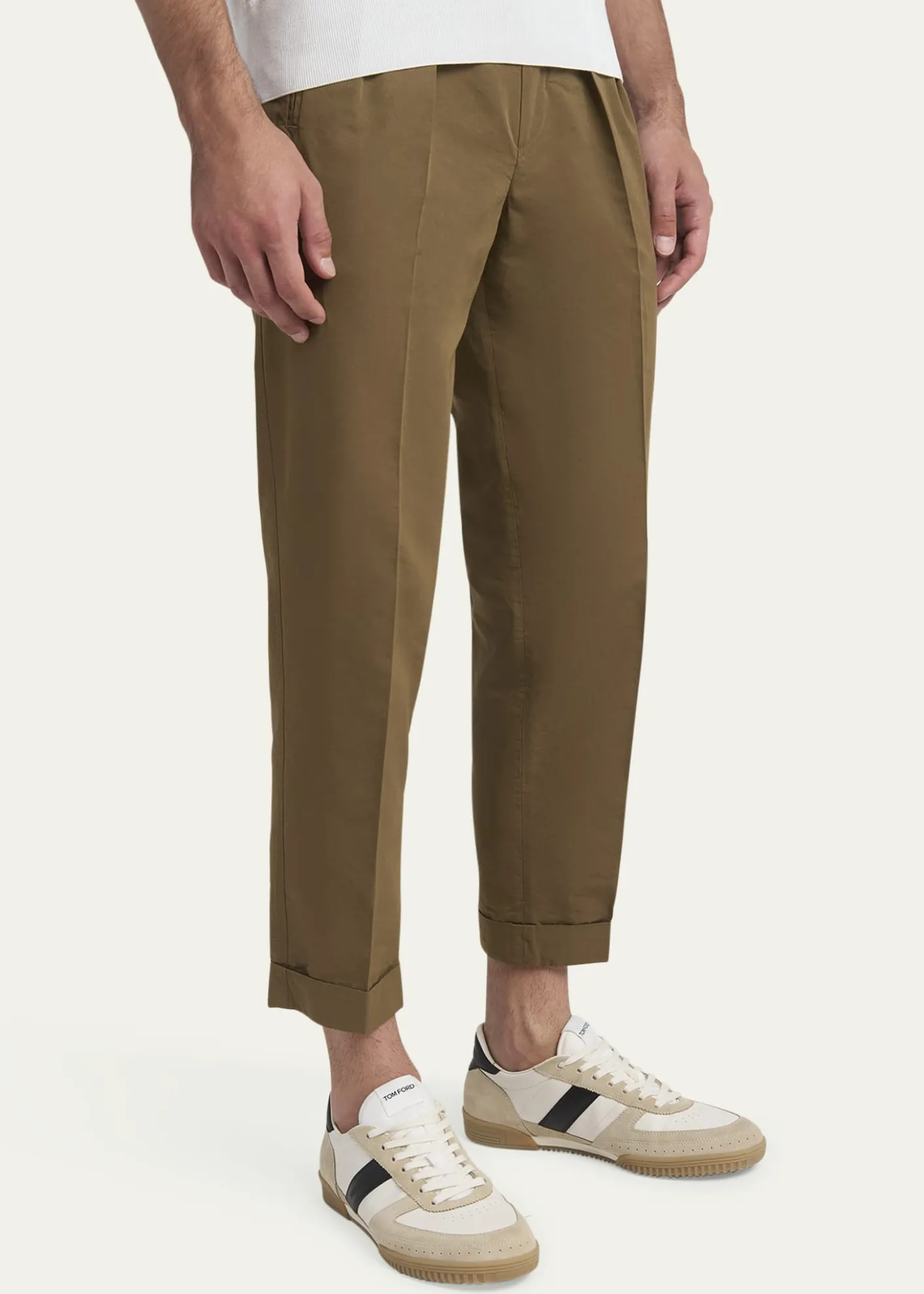 TOM FORDMen's Terence Suede and Leather Low-Top Sneakers