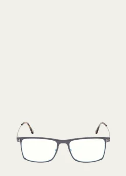 TOM FORDMen's T-Hinge Metal Square Sunglasses