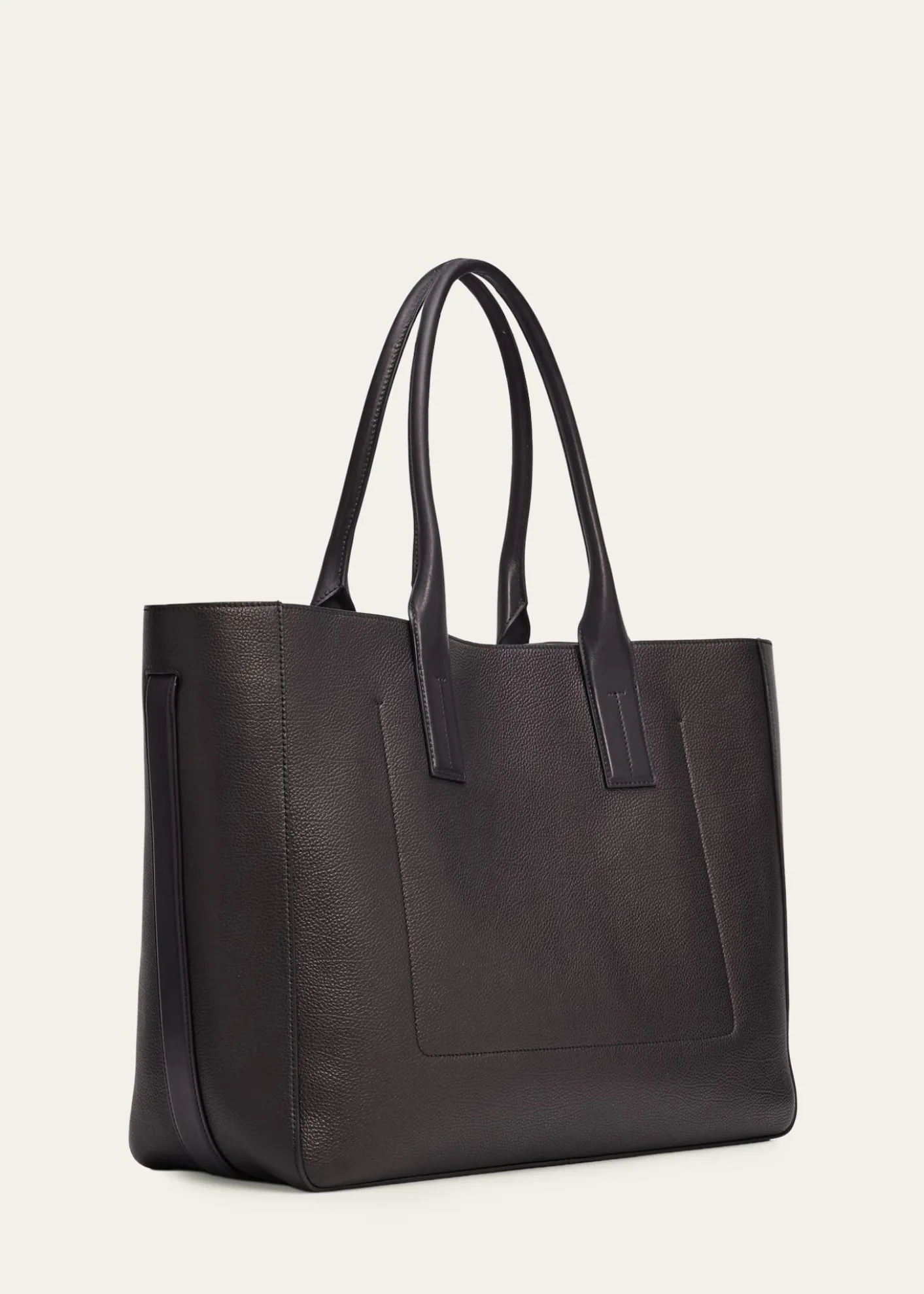 TOM FORDMen's T-Line Grained Leather East-West Tote Bag