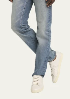 TOM FORDMen's Warwick Grained Leather Sneakers