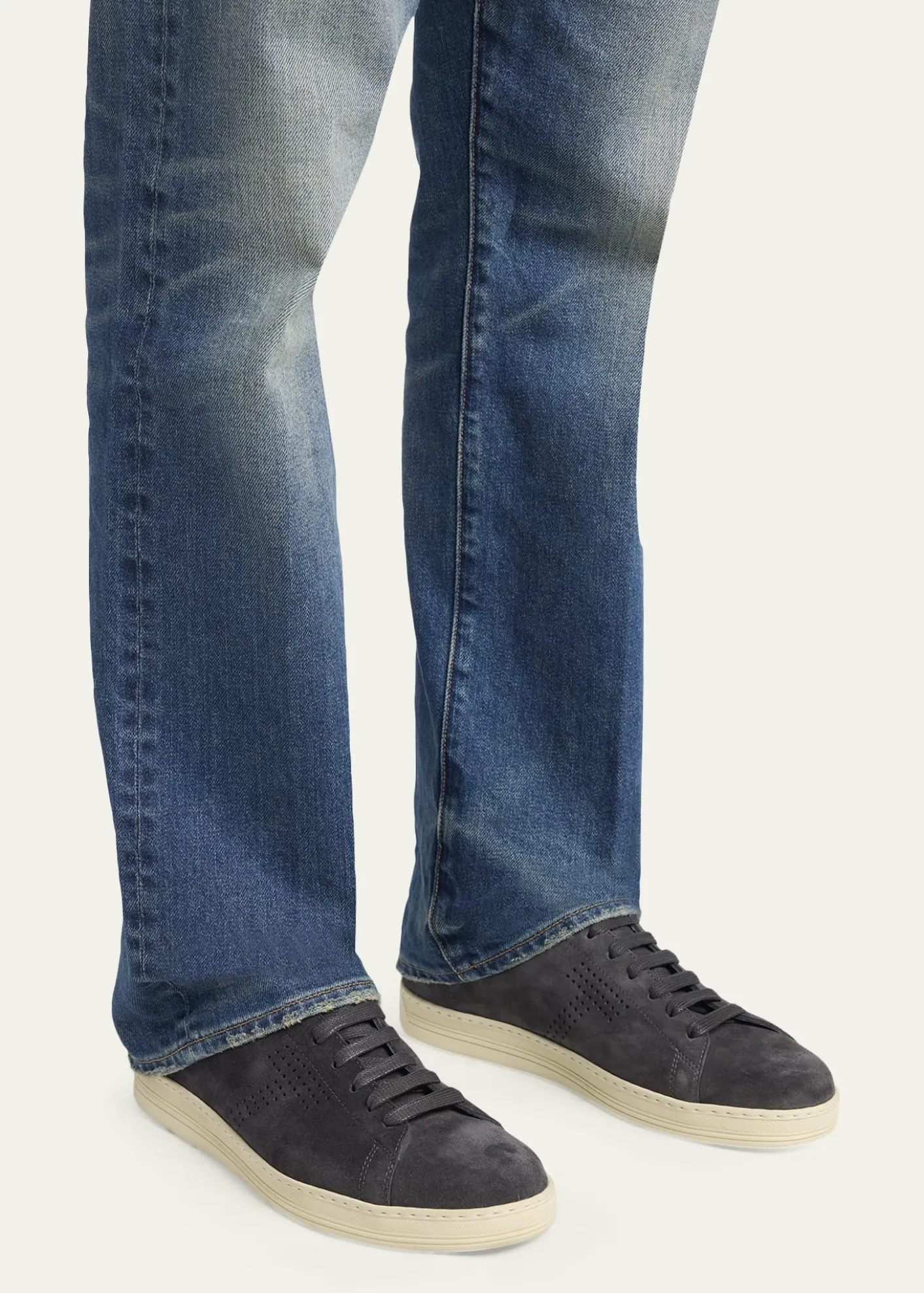TOM FORDMen's Warwick Suede Low-Top Sneakers