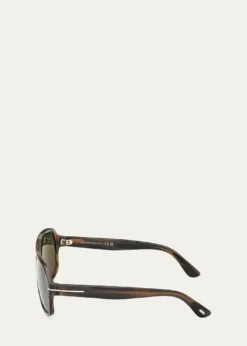 TOM FORDMen's William-02 Acetate Rectangle Sunglasses